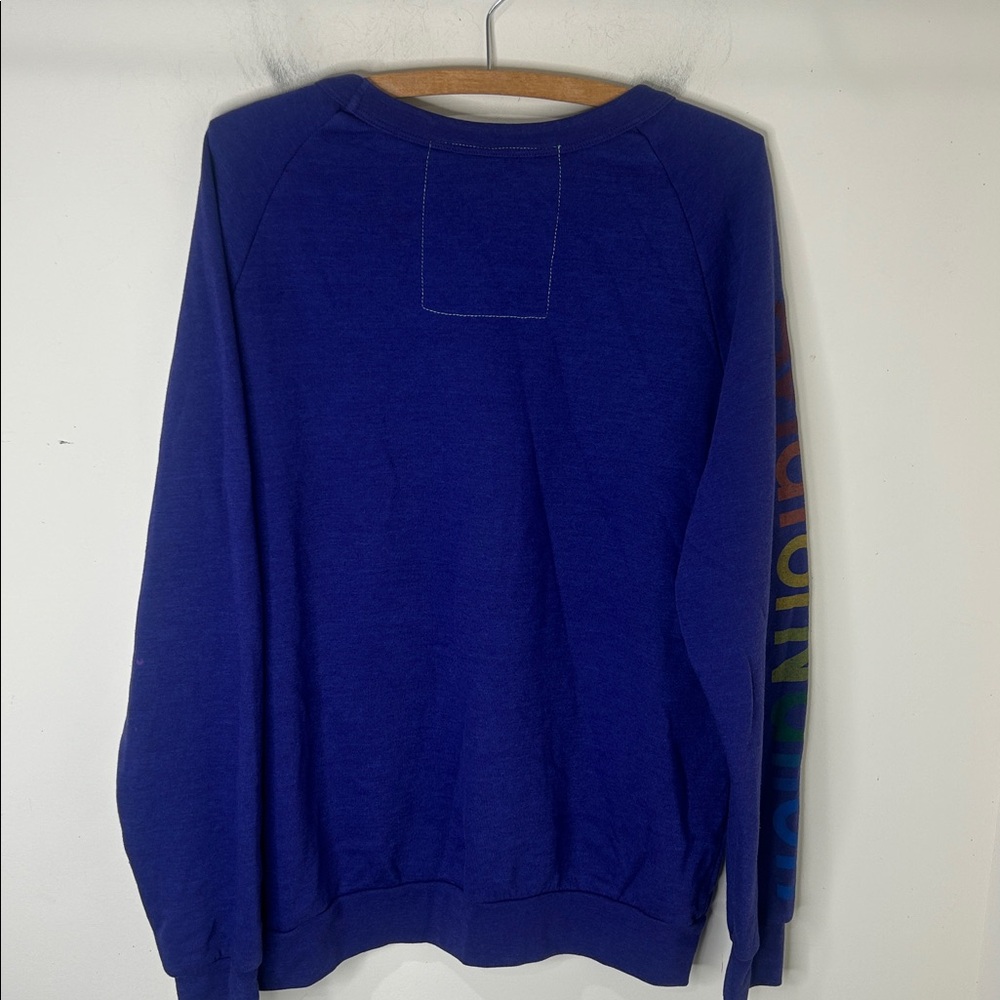 AVIATOR NATION Signature Logo Crew Neck Sweatshirt Purple Venice, CA Size Large - Picture 3 of 16
